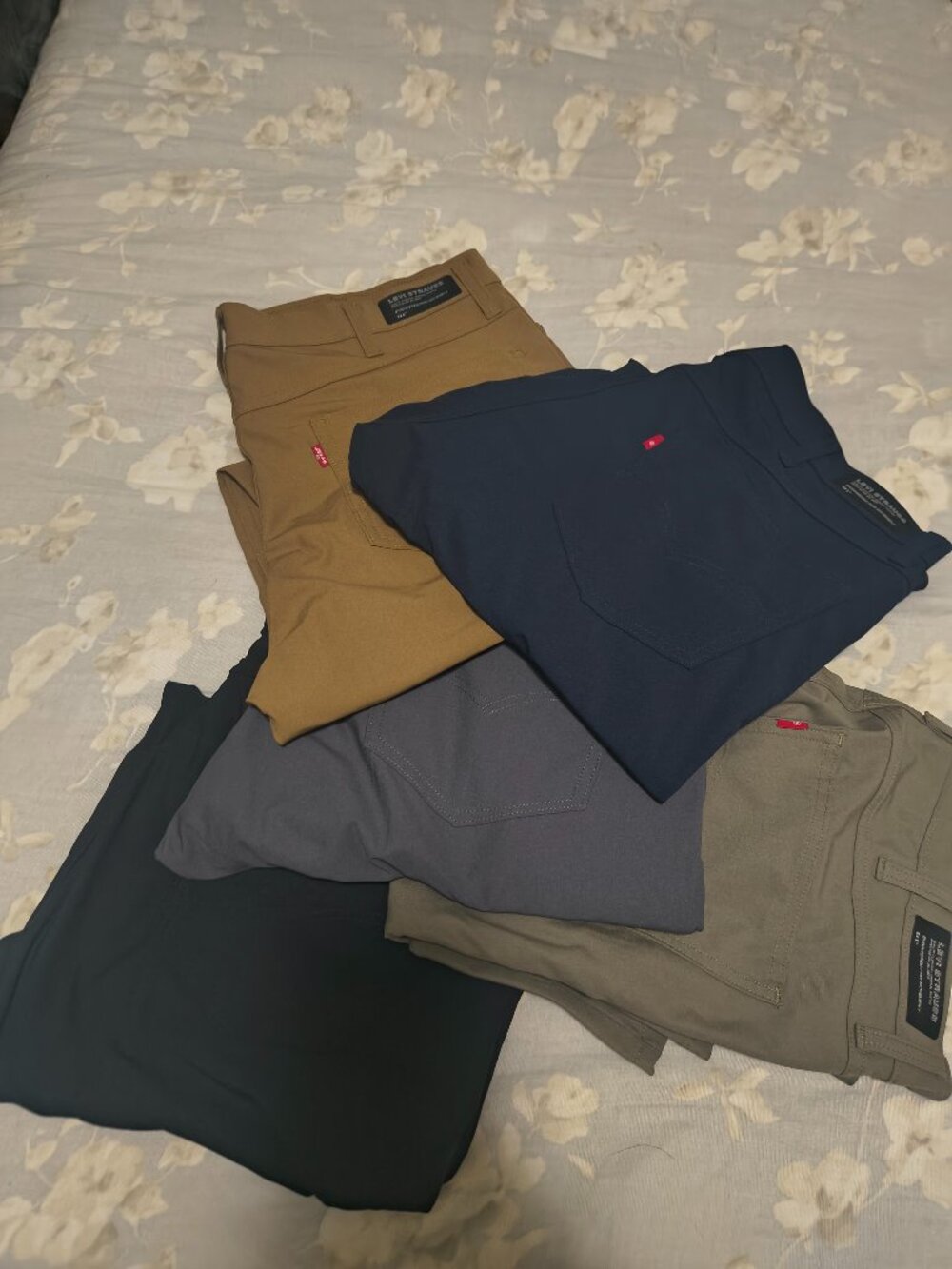 Levi's 511 Slim Fit Men's Pants 38x32 Lot of 5 Black Navy Gray Olive Tan